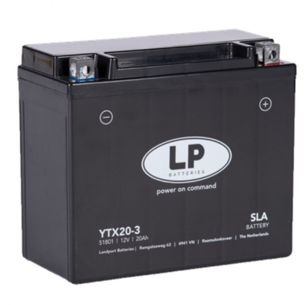 Landport AGM 51801 / YTX20-3 / YTX20L-BS accu (12V, 18Ah, 310A)  ALA00167 - 1