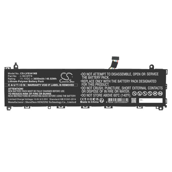 Lenovo 5B10U95572 / L18C3PF8 accu (11,1 V, Li-pl, 3650mAh, 123accu huismerk)  ALE00962 - 1