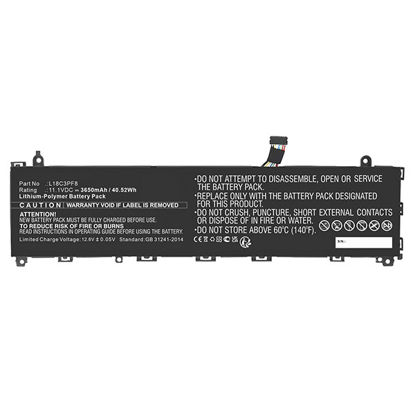 Lenovo 5B10U95572 / L18C3PF8 accu (11,1 V, Li-pl, 3650mAh, 123accu huismerk)  ALE00962 - 1