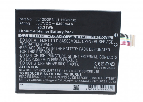 Lenovo L12D2P31 accu (3.7 V, 6340 mAh, 123accu huismerk)  ALE00190 - 1