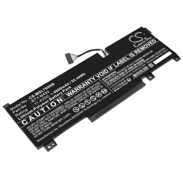 MSI BTY-M492 accu (11.4 V, 4600 mAh, 123accu huismerk)  AMS00131 - 1