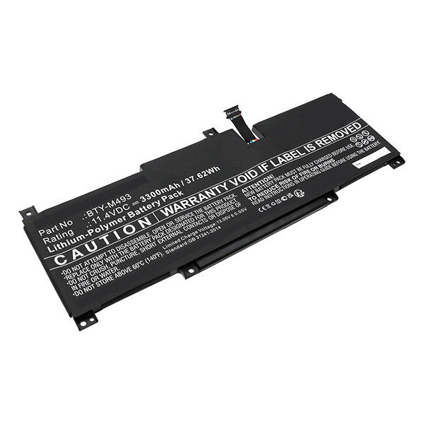 MSI BTY-M493 accu (11.4 V, 3300 mAh, 123accu huismerk)  AMS00134 - 1