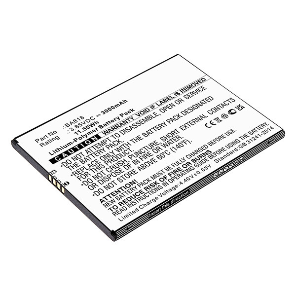 MeiZu BA818 accu (3.85 V, 3000 mAh, 123accu huismerk)  AME00409 - 1