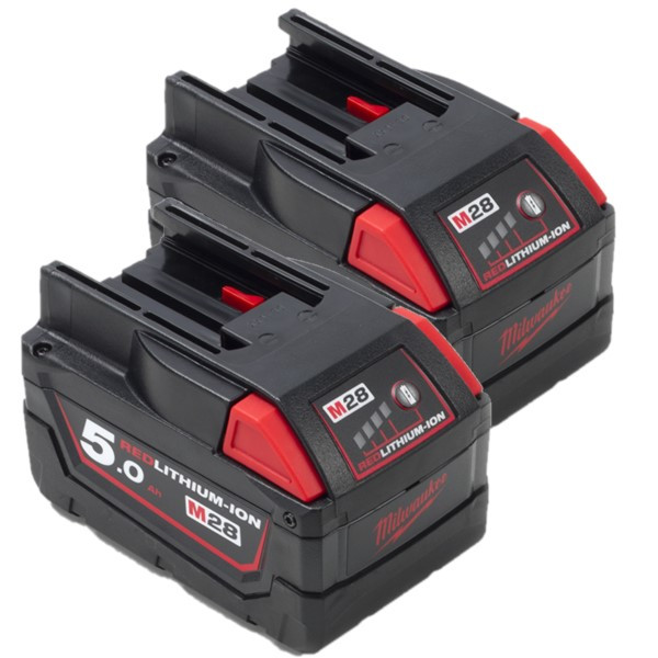 Milwaukee NRG Pack: 2x Milwaukee M28 B5 / 4932430484 accu's (28 V, 5.0 Ah, origineel)  AMI00665 - 1