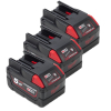 NRG Pack: 3x Milwaukee M28 B5 / 4932430484 accu's (28 V, 5.0 Ah, origineel)