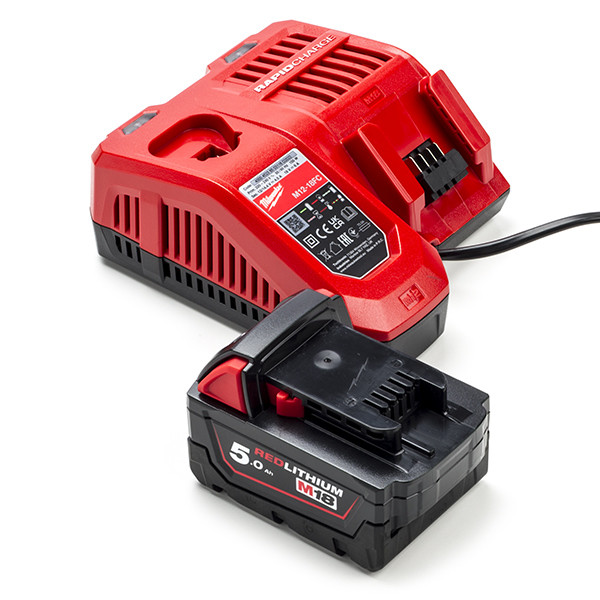 Milwaukee NRG Pack: Milwaukee M18 B5 / 4932430483 accu + lader (18 V, 5.0 Ah, origineel)  AMI00533 - 1