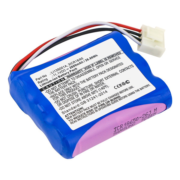 Mindray 3ICR18/65 / LI13S001A accu (11.1 V, 2600 mAh, 123accu huismerk)  AMI00416 - 1