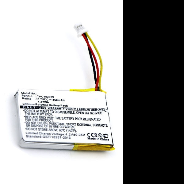 Mio TPC402339 accu (3.7 V, 450 mAh, 123accu huismerk)  AMI00288 - 1