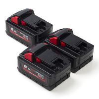 Miwaukee 3-Pack Milwaukee M18 HB8 High Output / 4932471070 accu's (18 V, 8.0 Ah, origineel)  AMI00599