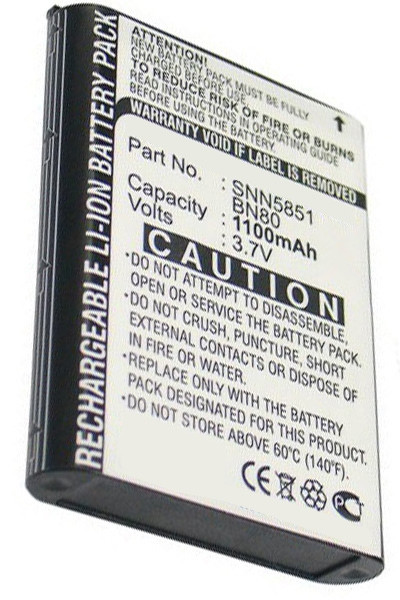 Motorola SNN5851 / BN80 / SNN5851A accu (1100 mAh, 123accu huismerk)  AMO00083 - 1