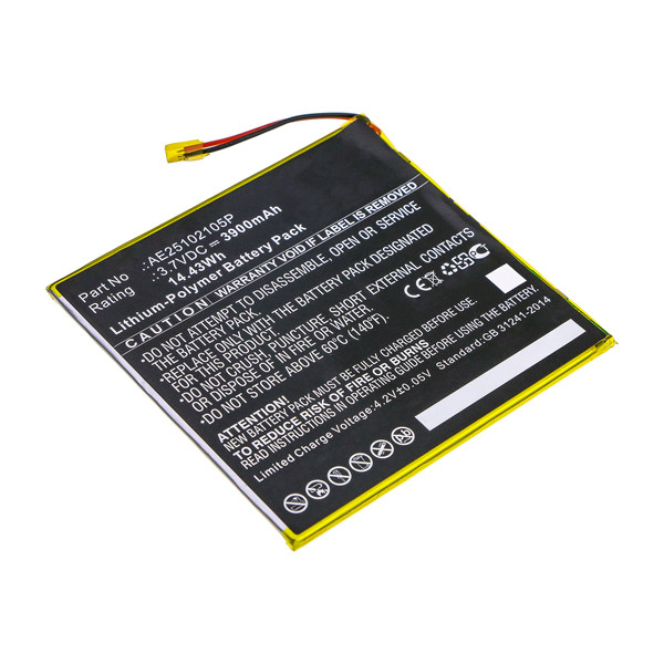 Nextbook AE25102105P accu (3.7 V, 3900 mAh, 123accu huismerk)  ANE00261 - 1