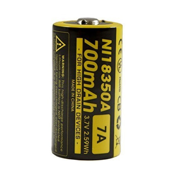 Nitecore IMR18350 Button Top accu (3.7 V, 700 mAh)  ANB00891 - 1