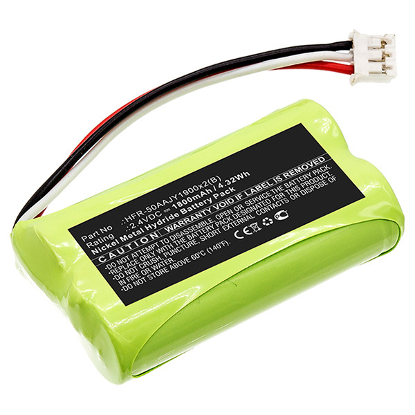 Nvidea HRLR15/51 / HFR-50AAJY1900x2(B) accu (2.4 V, 1800 mAh, 123accu huismerk)  ANV00004 - 1