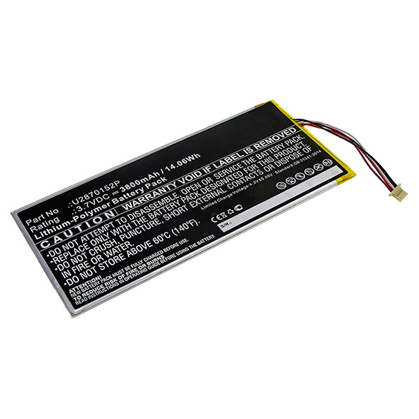 ONN U2870152P accu (3.7 V, 3800 mAh, 123accu huismerk)  AON00023 - 1