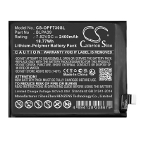 OPPO BLPA39 accu (7,82 V, Li-pl, 2400mAh, 123accu huismerk)  AOP00392