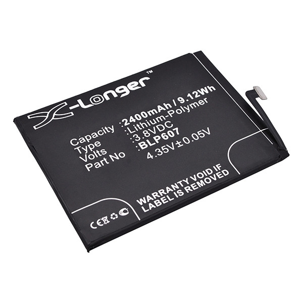 OnePlus BLP607 accu (3.8 V, 2400 mAh, 123accu huismerk)  AON00006 - 1