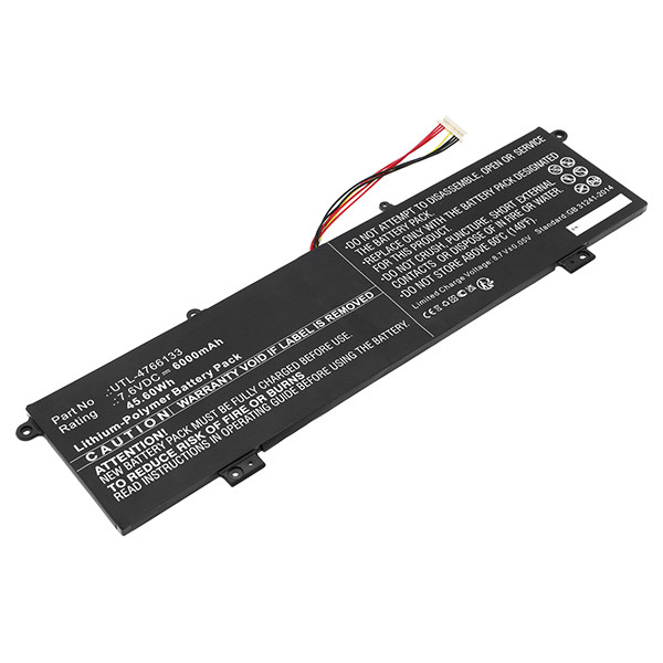 Onn UTL-4766133 / UTL-4766133-2S accu (7.6 V, 6000 mAh, 123accu huismerk)  AON00032 - 1