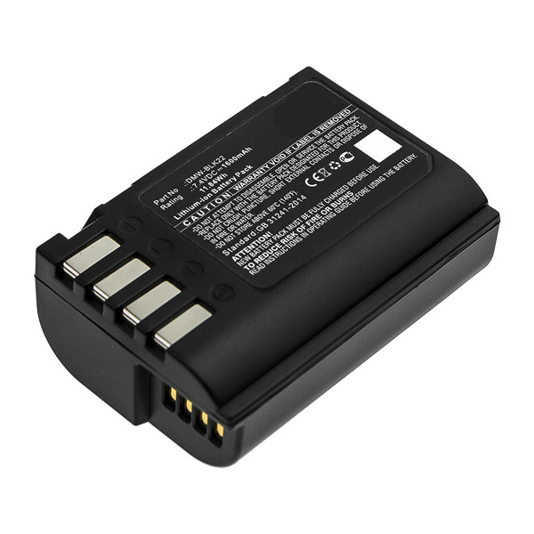 Panasonic DMW-BLK22 / DMW-BLK22E accu (7.4 V, 1600 mAh, 123accu huismerk)  APA01145 - 1