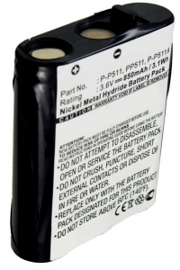 Panasonic P-P511 / P-P511A / TYPE 24 accu (850 mAh, 123accu huismerk)  APA00302