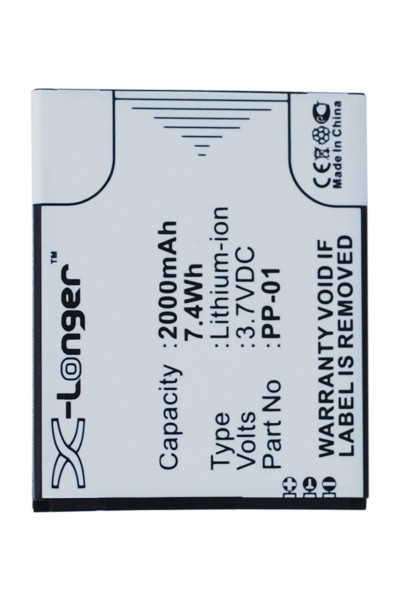 Phicomm PP-01 accu (2000 mAh, 123accu huismerk)  APH00286 - 1