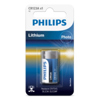 Philips CR123A / DL123A Lithium Batterij (1 stuk, 1500 mAh)  098335