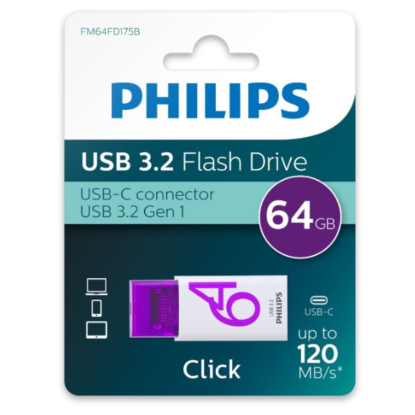 Philips Click USB-C 3.2 Gen 1 stick 64GB  APH00620 - 2