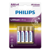 Philips Lithium Ultra FR03 Mignon AAA batterij (4 stuks)