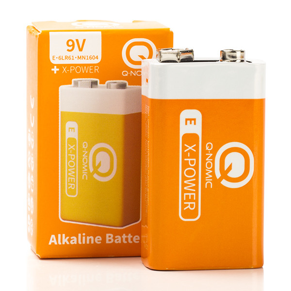 Q-Nomic 9V / 6LR61 / E-block Alkaline Batterij (1 stuk)  AQN00005 - 1