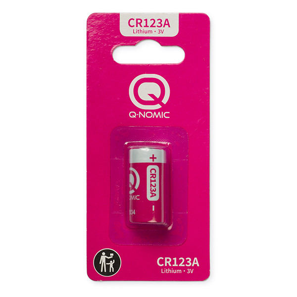 Q-Nomic CR123A Lithium Batterij (1 stuk, 3V, 1600 mAh)  AQN00008 - 1