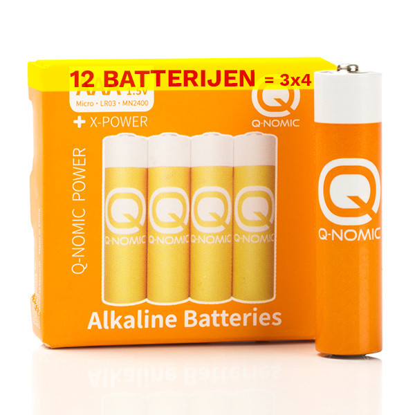 Q-Nomic Power AAA / MN2400 / LR03 Alkaline Batterij (12 stuks)  AQN00029 - 1