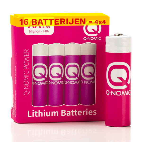 Q-Nomic Power AA / FR6 Lithium batterij 16 stuks  AQN00082 - 1