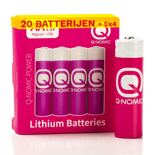 Q-Nomic Power AA / FR6 Lithium batterij 20 stuks  AQN00083 - 1