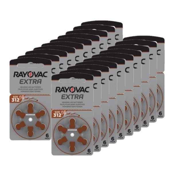 Rayovac Extra Advanced 312 / PR41 / Bruin voordeelpak 120 stuks  ARA00130 - 1