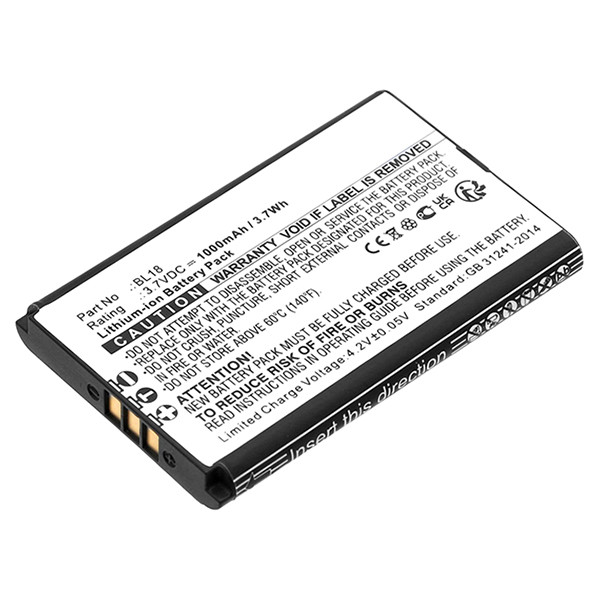 Retevis BL18 accu (3.7 V, 1000 mAh, 123accu huismerk)  ARE00217 - 1