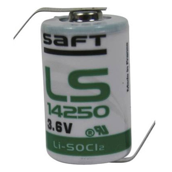 analyseren strip Instrument Saft LS14250 / 1/2 AA batterij met soldeerlippen (3.6V, 1200 mAh, Li-SOCl2)  Saft 123accu.nl