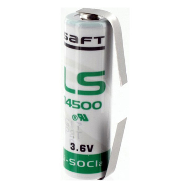 Saft LS14500 / AA batterij met soldeerlippen (3.6 V, 2600 mAh, Li-SOCl2)  ASA02050 - 1