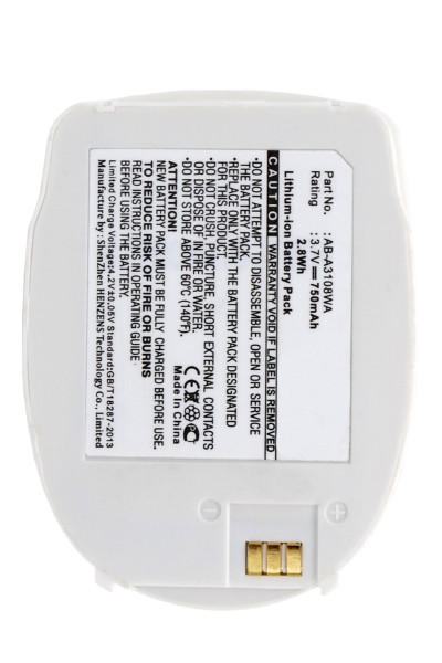 Samsung AB-A3108WA accu (750 mAh, 123accu huismerk)  ASA01066 - 1