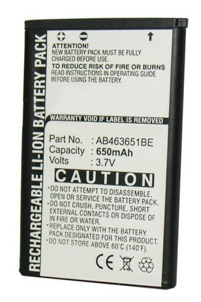 Samsung AB463651BU / AB463651BE / AB463651BC accu (650 mAh, 123accu huismerk)  ASA00232 - 1