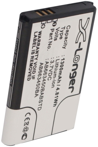 Samsung AB663450BA / AB663450BABSTD accu (1300 mAh, 123accu huismerk)  ASA00180 - 1