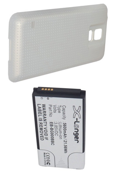 Samsung Galaxy S5 accu goud extra hoge capaciteit (5600 mAh, 123accu huismerk)  ASA00982 - 1