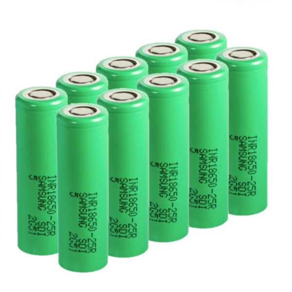 Samsung INR18650-25R / 18650 Li-ion batterij (10 stuks, 3,7 V, 2500 mAh, 20A)  ASA02221 - 1