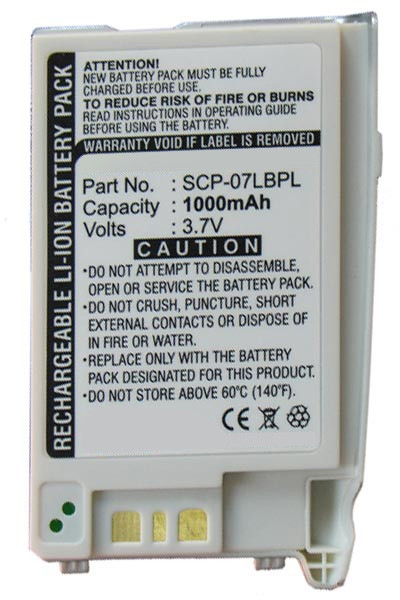 Sanyo SCP-07LBPL accu (1000 mAh, 123accu huismerk)  ASA00163 - 1