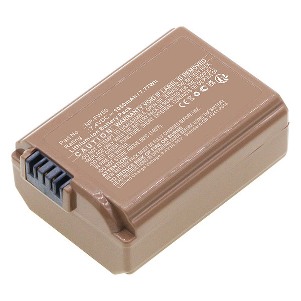 Sony BC-VW1 / NP-FW50 accu (7,4 V, 1050 mAh, 123accu huismerk)  ASO01118 - 1