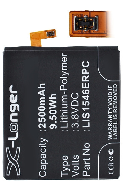 Sony LIS1546ERPC accu (2500 mAh, 123accu huismerk)  ASO00434 - 1