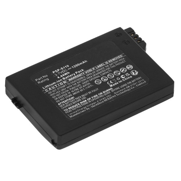 Sony Playstation Portable PSP-S110 accu (3.7 V, 1200 mAh, 123accu huismerk)  ASO00224 - 1