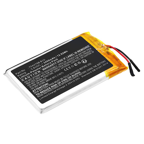 Spot 704476B B10 accu (3.8 V, 3400 mAh, 123accu huismerk)  ASP00229 - 1