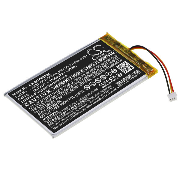 SumUp 304583 / A037-001180SAA accu (3.7 V, 1100 mAh, 123accu huismerk)  ASU00103 - 1