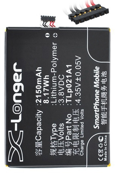 TCL TCS830SL accu (2500 mAh, 123accu huismerk)  ATC00015 - 1