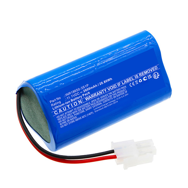 Total INR18650-3S1P accu (2600 mAh, 123accu huismerk)  ATO00589 - 1