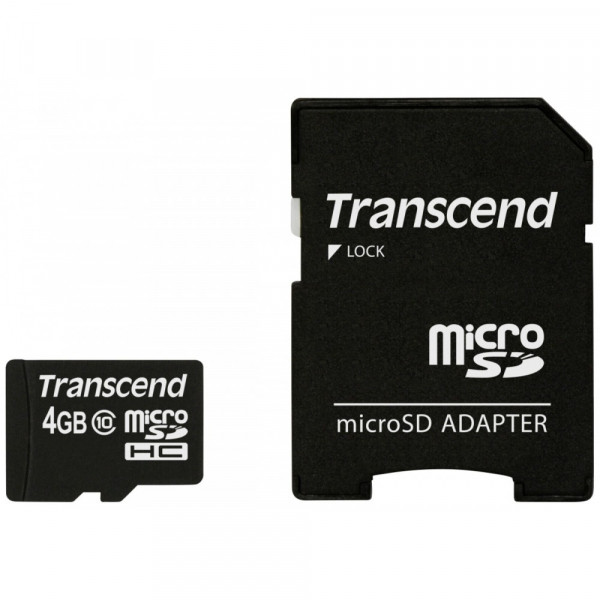 Rand Een goede vriend geweten Transcend Micro SD geheugenkaart class 10 inclusief SD adapter - 4GB  Transcend 123accu.nl